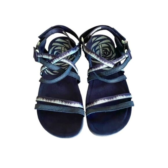 Merrell Terran 3 Cush Latice Navy Sport Sandal 8 - Picture 1 of 6
